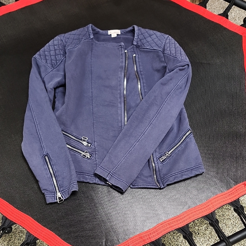 Quilted Moto Knit Jacket Gap Xs #12